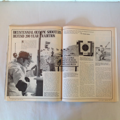 Vintage Feb 1976 Guns & Ammo Magazine Shoot That Luger Regal Rimfire Winchester .270