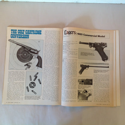 Vintage Feb 1976 Guns & Ammo Magazine Shoot That Luger Regal Rimfire Winchester .270