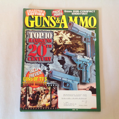 Vintage Aug 1997 Guns & Ammo Magazine Collector's Edition: Top 10 Handguns of the 20th Century
