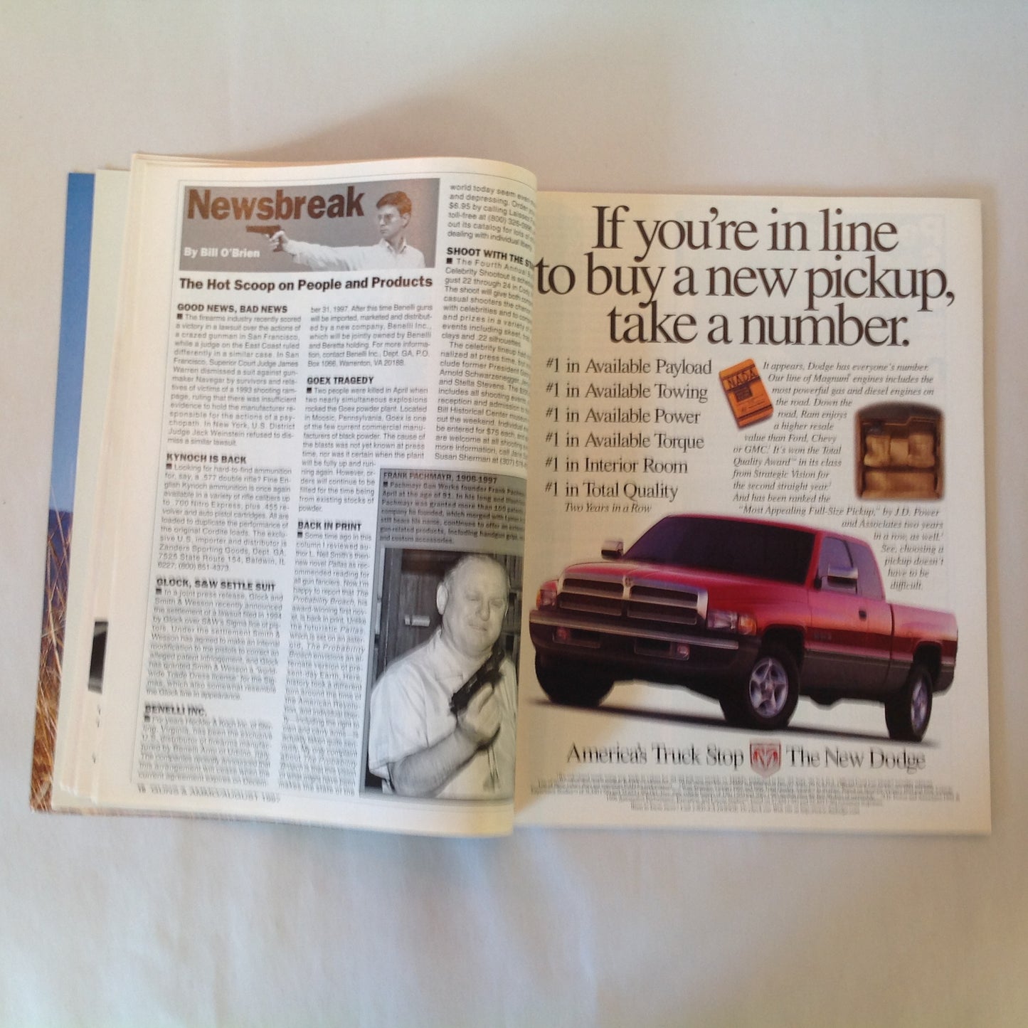 Vintage Aug 1997 Guns & Ammo Magazine Collector's Edition: Top 10 Handguns of the 20th Century
