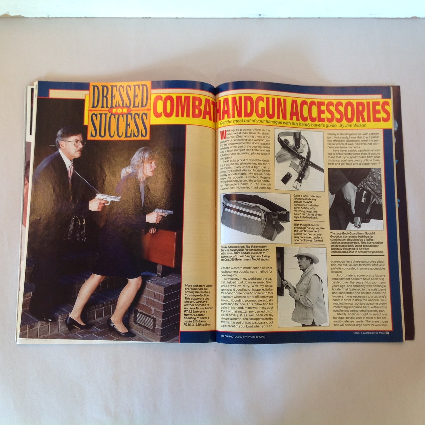 Vintage Apr 1994 Guns & Ammo Magazine Special Bargain Defense Guns What Makes A Marksman?