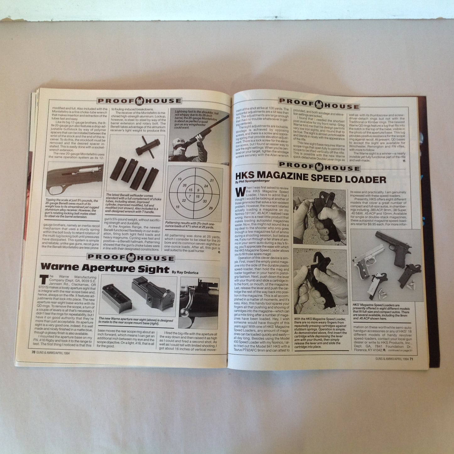 Vintage Apr 1994 Guns & Ammo Magazine Special Bargain Defense Guns What Makes A Marksman?