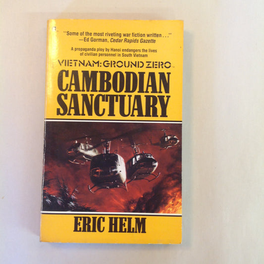Vintage 1989 Mass Market Paperback Vietnam: Ground Zero: Cambodian Sanctuary Eric Helm