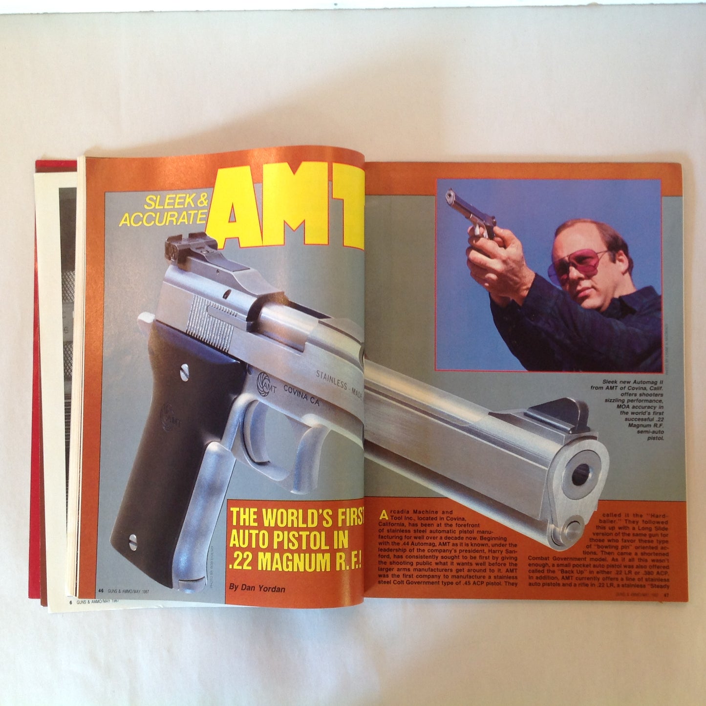 Vintage May 1987 Guns & Ammo Magazine Exclusive Report: AMT Revolver Vs Auto Wallhanger Guns