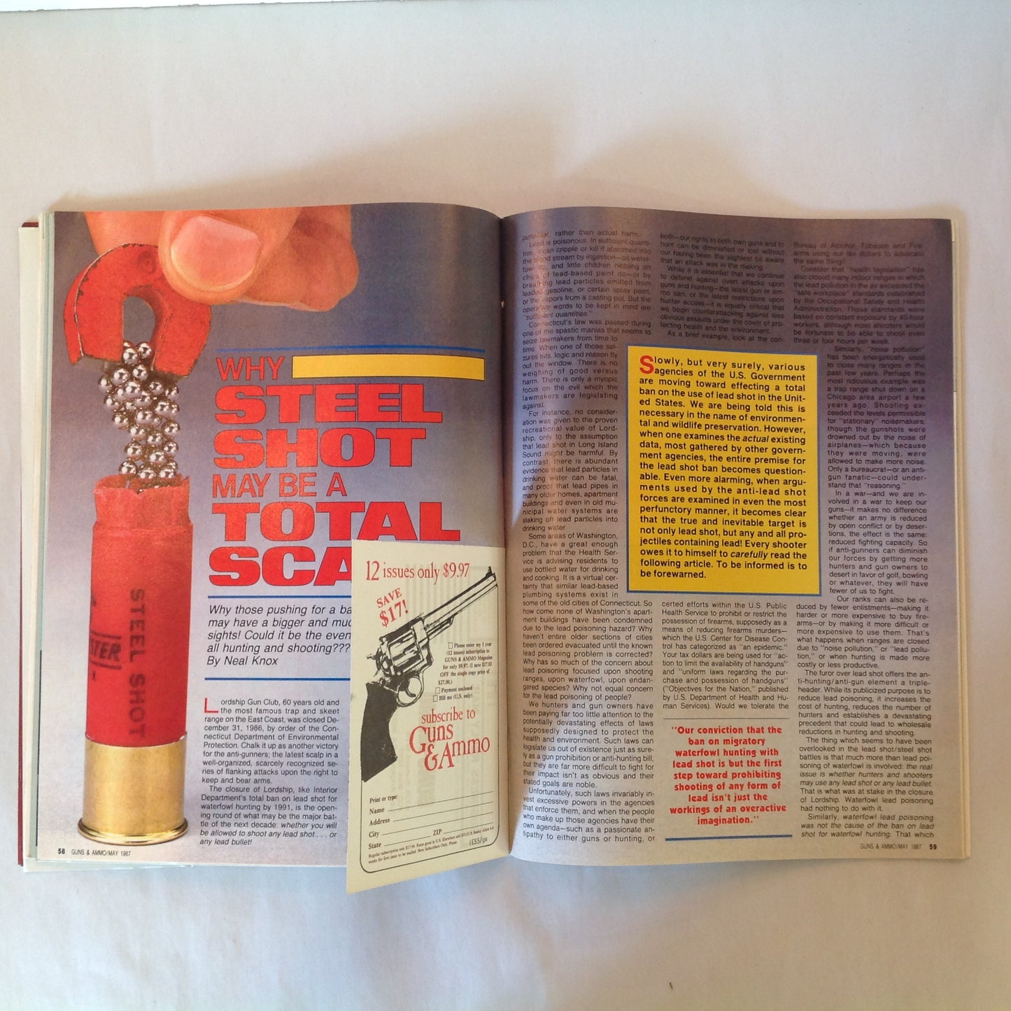 Vintage May 1987 Guns & Ammo Magazine Exclusive Report: AMT Revolver Vs Auto Wallhanger Guns