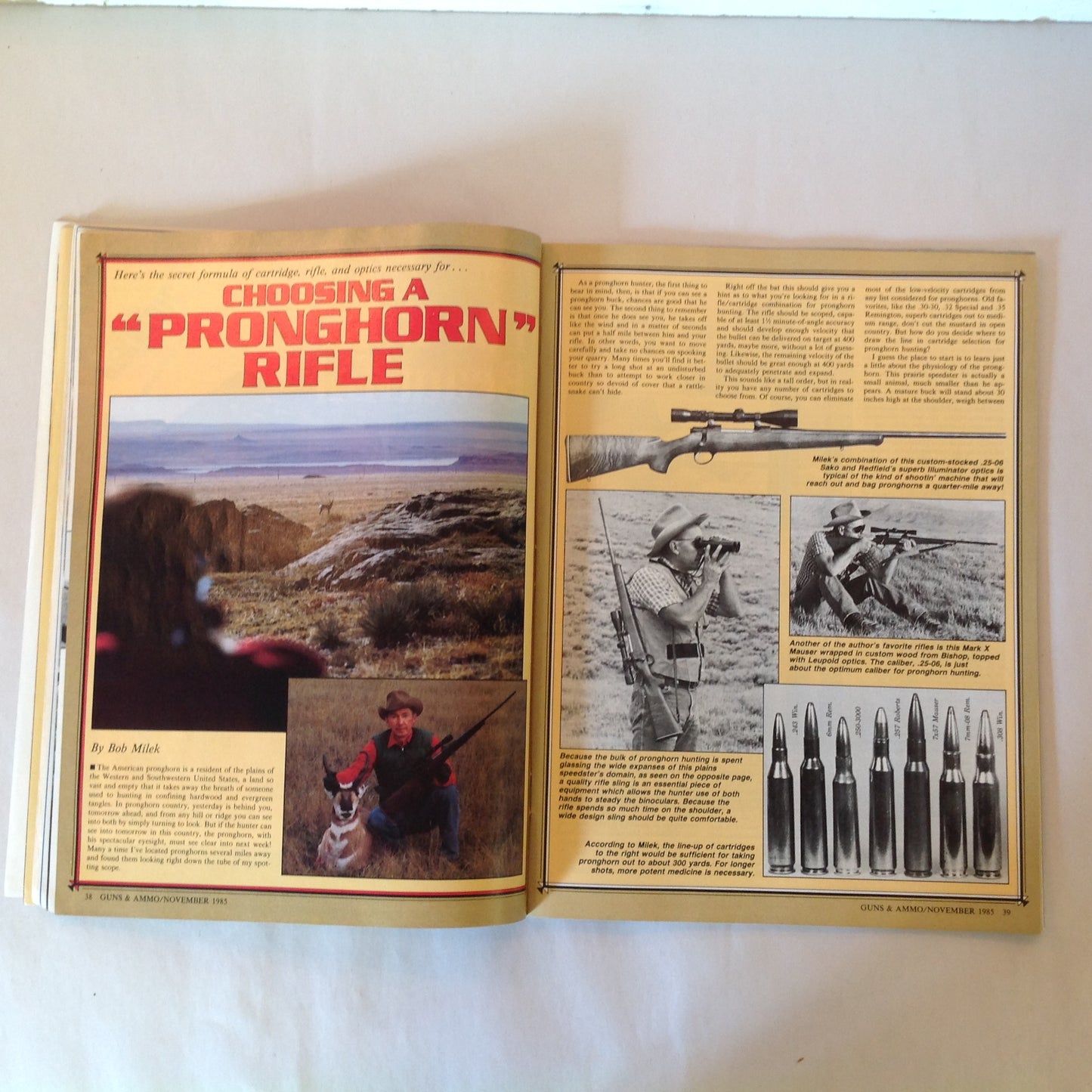 Vintage Nov 1985 Guns & Ammo Magazine Winchester Model 70 Two-Fisted Sixgunning Uzi Convert Shotguns