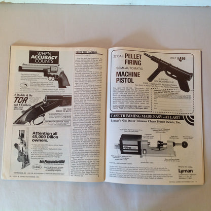 Vintage Nov 1985 Guns & Ammo Magazine Winchester Model 70 Two-Fisted Sixgunning Uzi Convert Shotguns