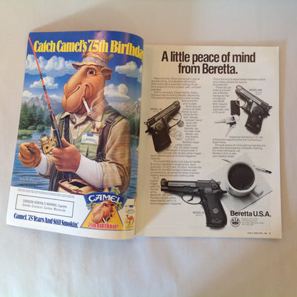 Vintage Apr 1988 Guns & Ammo Magazine 9mm Vs .38 Magnum Pistol Carbines Schuetzenfest Crocodile