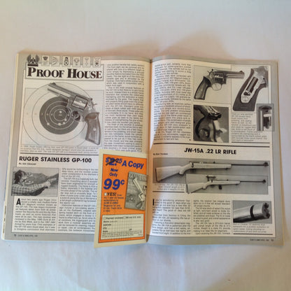Vintage Apr 1988 Guns & Ammo Magazine 9mm Vs .38 Magnum Pistol Carbines Schuetzenfest Crocodile