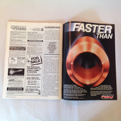 Vintage Apr 1988 Guns & Ammo Magazine 9mm Vs .38 Magnum Pistol Carbines Schuetzenfest Crocodile