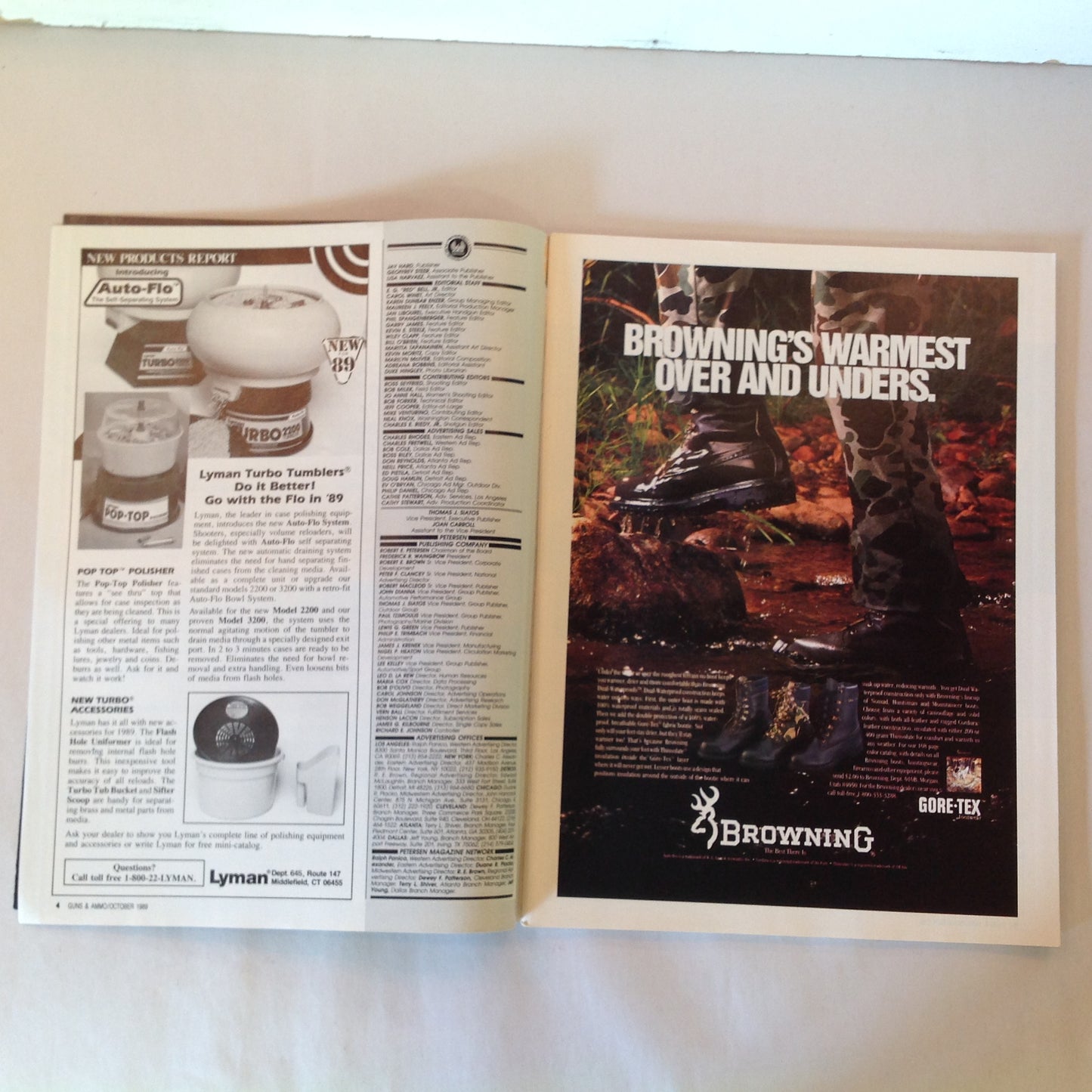 Vintage Nov 1989 Guns & Ammo Magazine Berretta Potent Pocket Duo .45 Vs 10mm .22 Rimfire Rifle Roundup