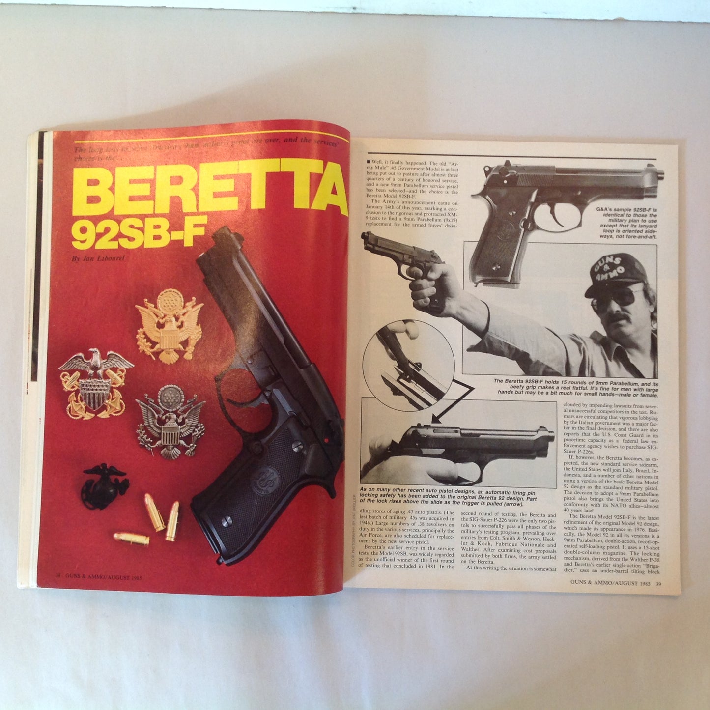Vintage Aug 1985 Guns & Ammo Magazine Browning's Accurate A-Bolt Beretta 9mm Auto Pistol Single Shot Rifle Roundup