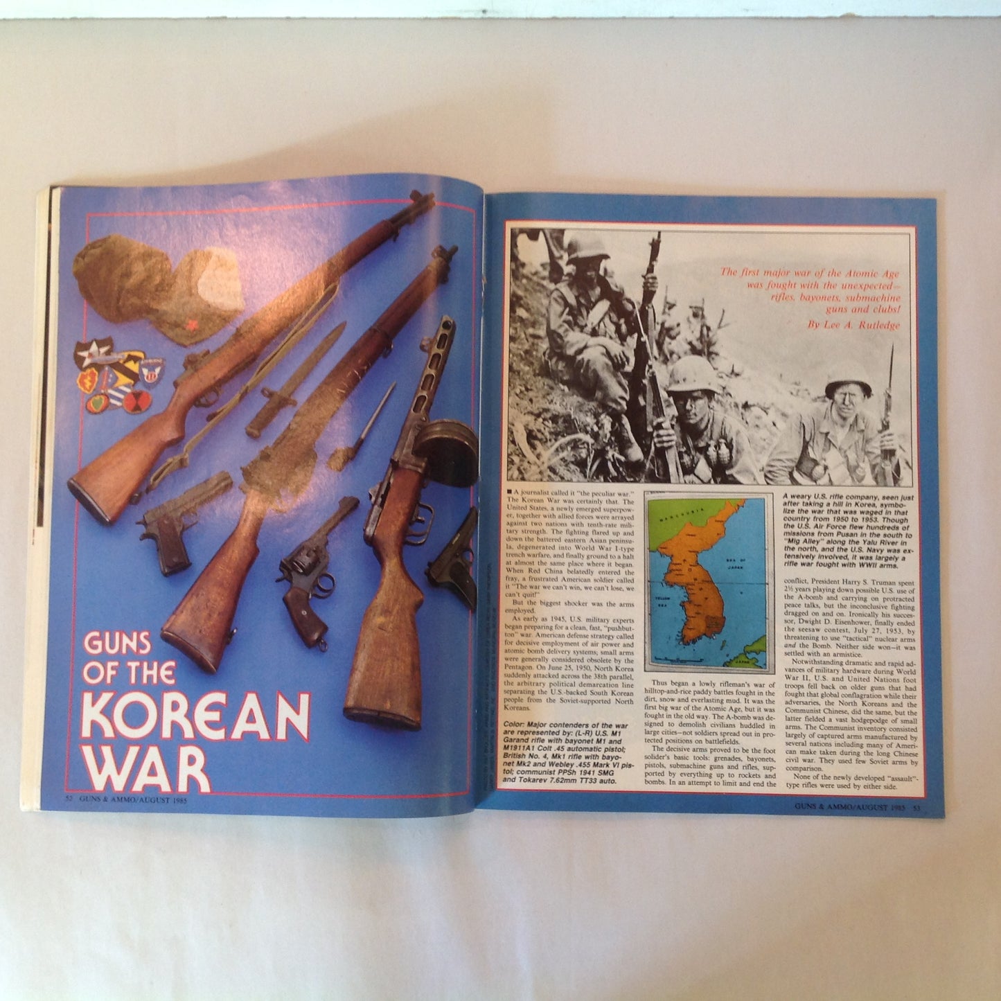 Vintage Aug 1985 Guns & Ammo Magazine Browning's Accurate A-Bolt Beretta 9mm Auto Pistol Single Shot Rifle Roundup