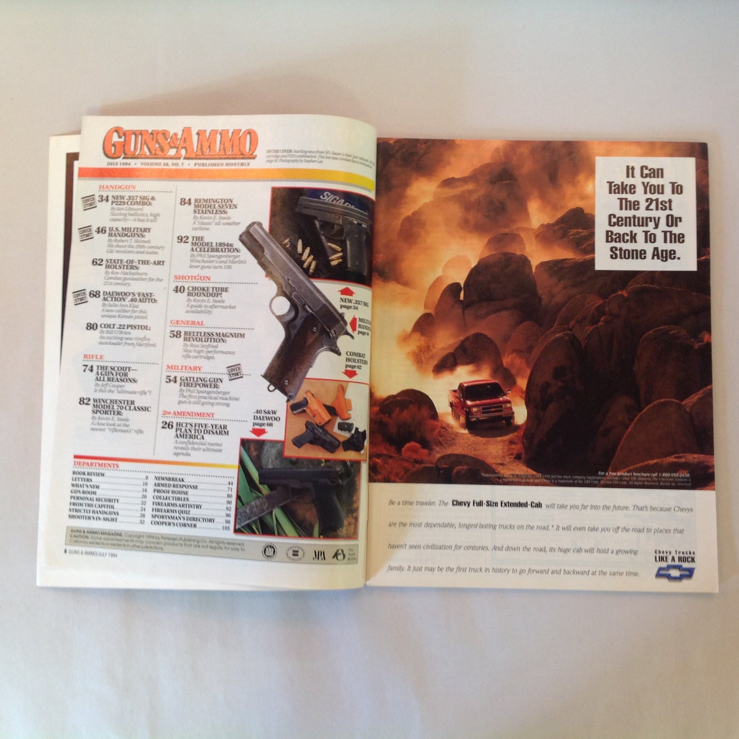 Vintage Jul 1994 Guns & Ammo Magazine Handgun Control Inc Exposed!
