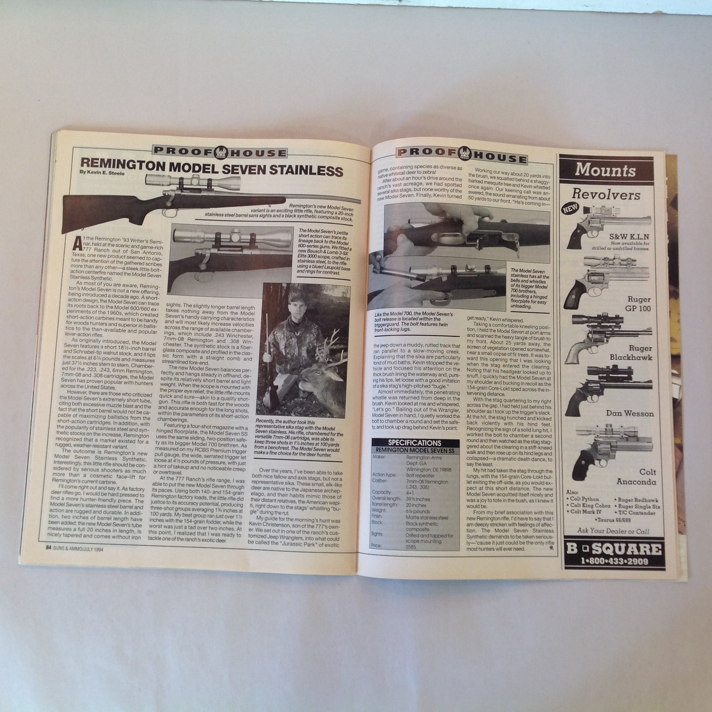 Vintage Jul 1994 Guns & Ammo Magazine Handgun Control Inc Exposed!
