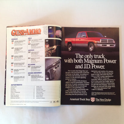 Vintage Apr 1996 Guns & Ammo Magazine Springfield's Mini Big Bore .45s Shot Placement Bear Stoppers Israeli Secrets