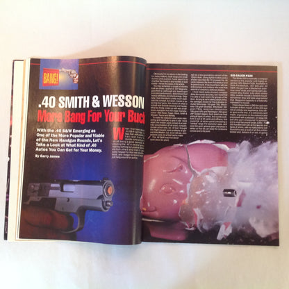Vintage Apr 1996 Guns & Ammo Magazine Springfield's Mini Big Bore .45s Shot Placement Bear Stoppers Israeli Secrets
