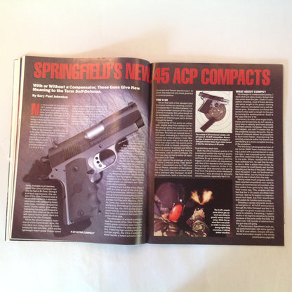 Vintage Apr 1996 Guns & Ammo Magazine Springfield's Mini Big Bore .45s Shot Placement Bear Stoppers Israeli Secrets