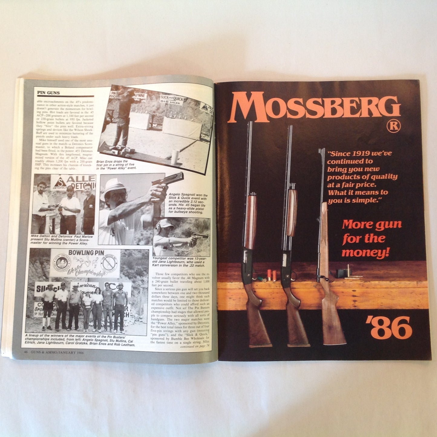 Vintage Jan 1986 Guns & Ammo Magazine Colt An American Legend for 150 Years Airguns O/U Shotguns