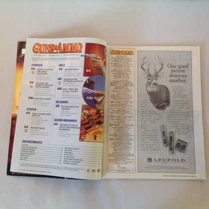 Vintage Nov 1998 Guns & Ammo Magazine World's Hottest Pistol Round Skelton's Border Genius Exposed Carry Guns