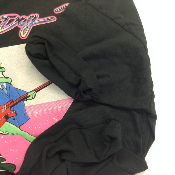 Vintage 1980'as Three Dog Night Joy to the World Concert Tour Shirt Black Large Single-Stitch