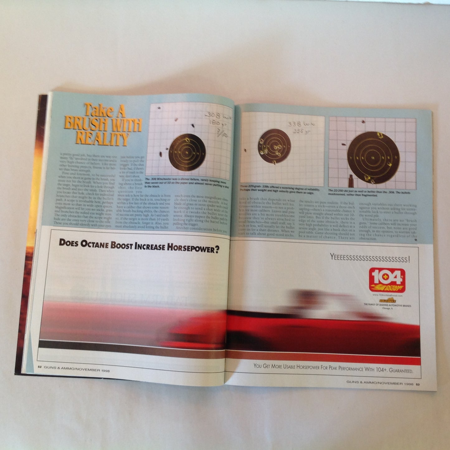 Vintage Nov 1998 Guns & Ammo Magazine World's Hottest Pistol Round Skelton's Border Genius Exposed Carry Guns