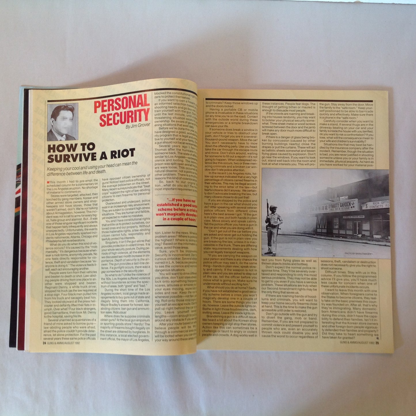 Vintage Aug 1992 Guns & Ammo Magazine Auto Vs Revolver Gun Prices Then & Now High-Tech Rifle Bullets