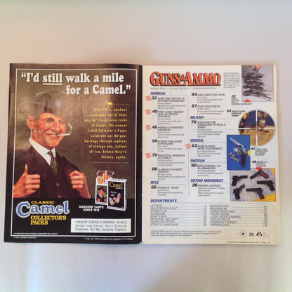Vintage Aug 1995  Guns & Ammo Magazine Top 10 Defense Handguns Gov't Model First Look 7-Shot .357 Mag Revolver
