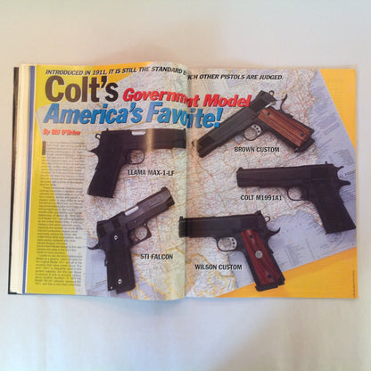 Vintage Aug 1995  Guns & Ammo Magazine Top 10 Defense Handguns Gov't Model First Look 7-Shot .357 Mag Revolver