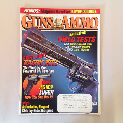 Vintage Mar 1998 Guns & Ammo Magazine Field Tests Raging Bull DA Revolver .45 ACP Luger Magnum Revolver Buyer's Guide