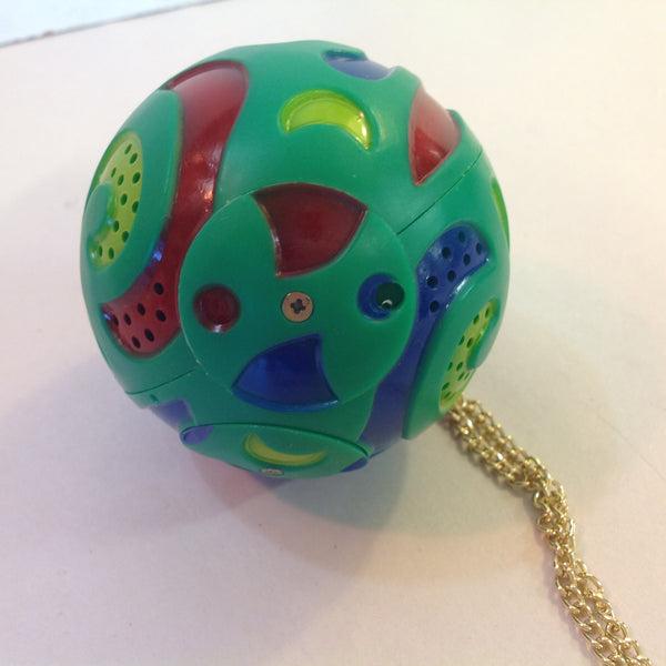 Vintage Solid State C-Tone Model H.I. 73 High Quality Unbreakable Micro Radio Green Globe w/Chain and Box Hong Kong