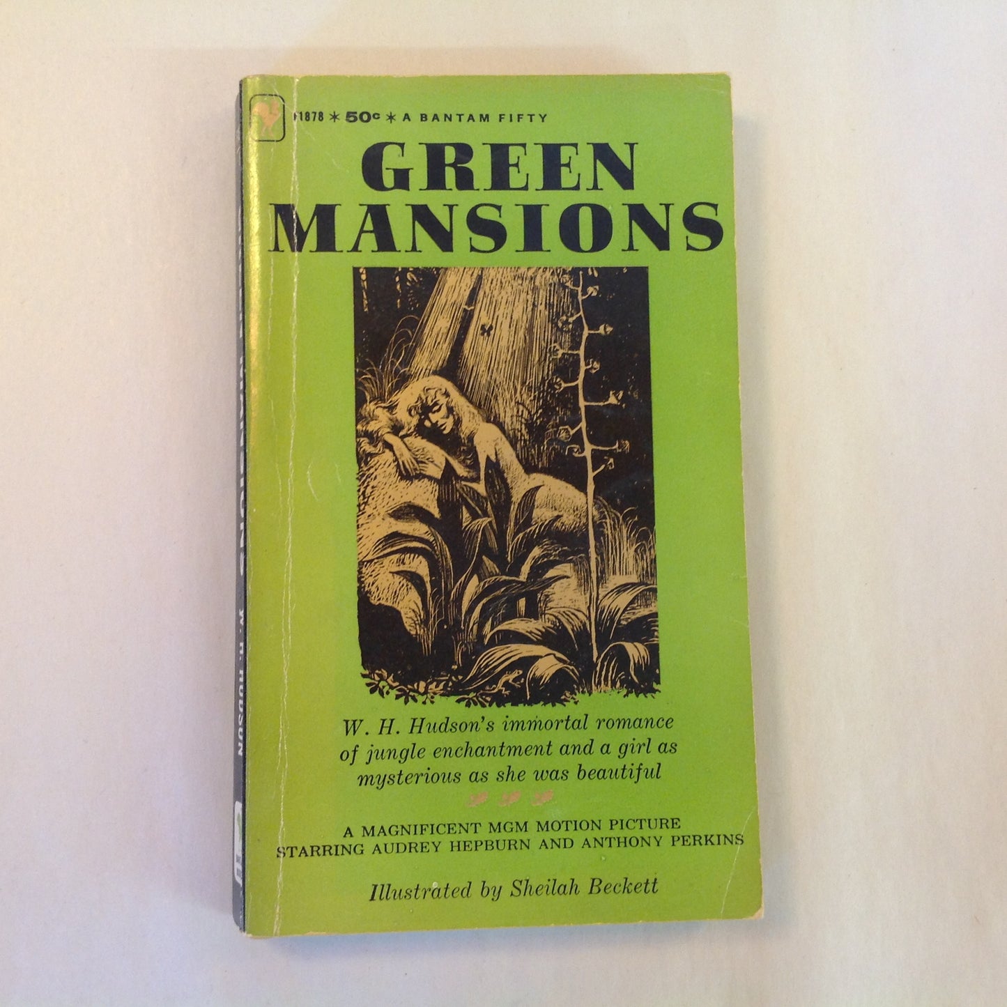 Vintage 1959 Mass Market Paperback Green Mansions W. H. Hudson Bantam Fifty Movie Tie-In