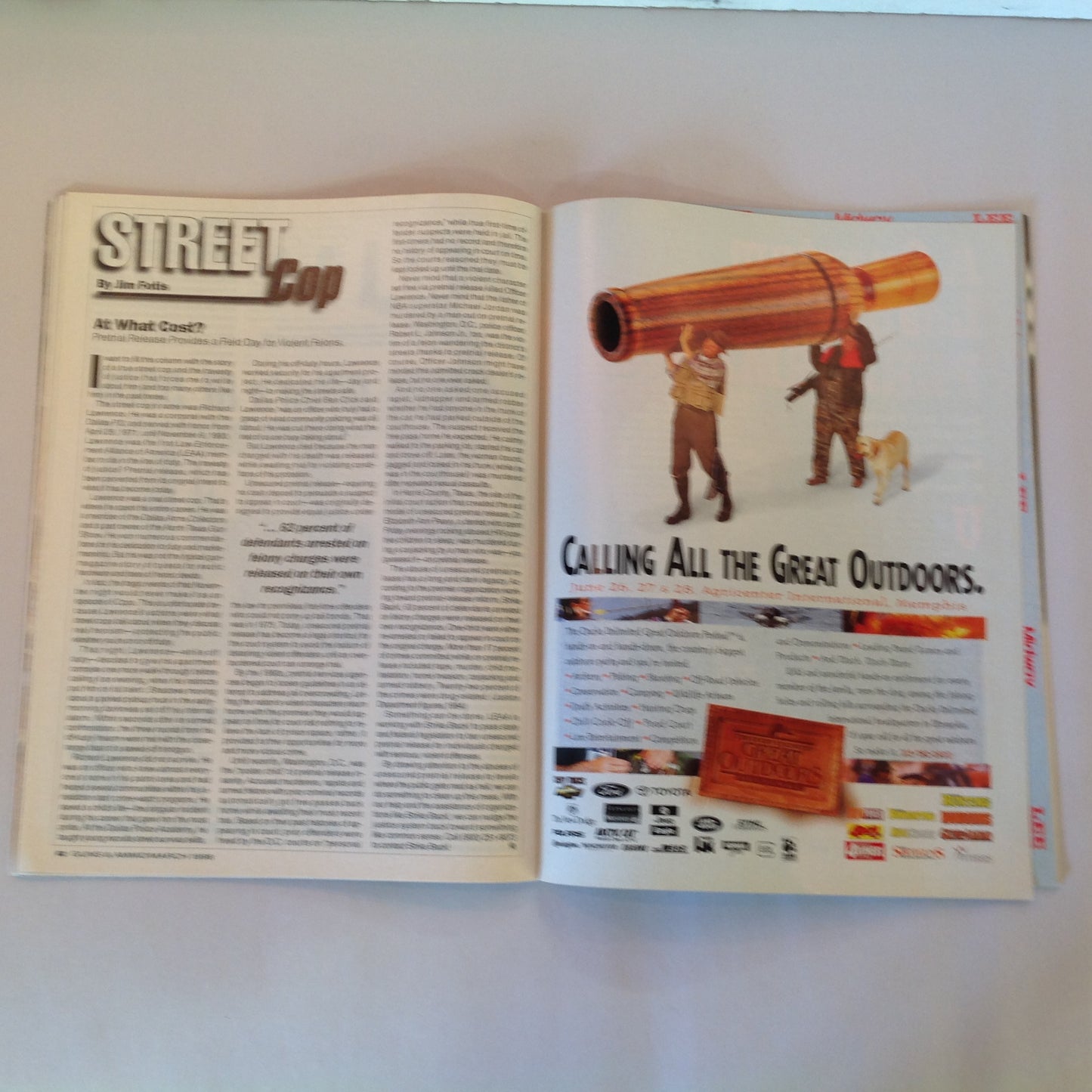 Vintage Mar 1998 Guns & Ammo Magazine Field Tests Raging Bull DA Revolver .45 ACP Luger Magnum Revolver Buyer's Guide
