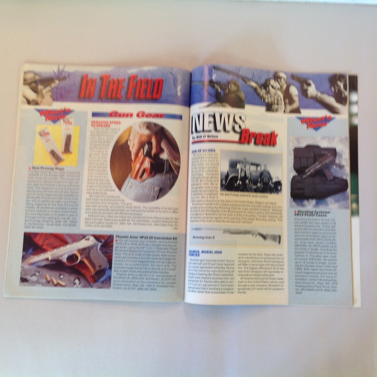 Vintage Mar 1998 Guns & Ammo Magazine Field Tests Raging Bull DA Revolver .45 ACP Luger Magnum Revolver Buyer's Guide