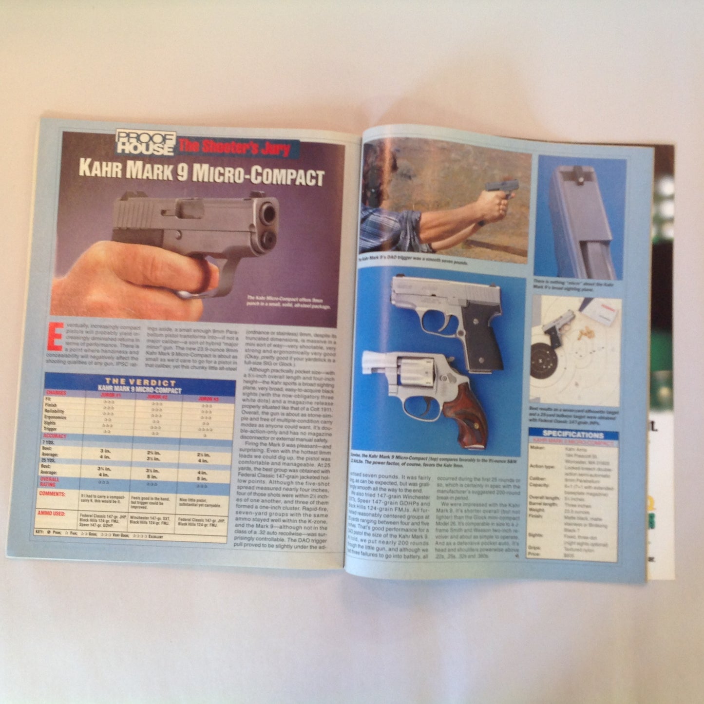 Vintage Mar 1998 Guns & Ammo Magazine Field Tests Raging Bull DA Revolver .45 ACP Luger Magnum Revolver Buyer's Guide