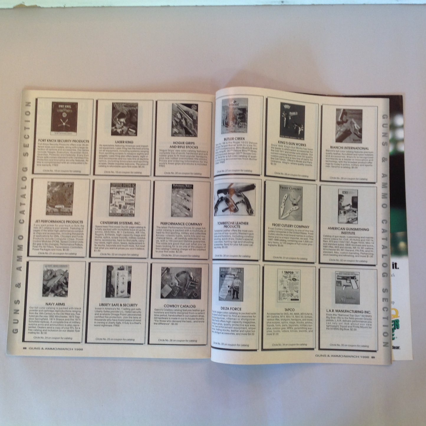 Vintage Mar 1998 Guns & Ammo Magazine Field Tests Raging Bull DA Revolver .45 ACP Luger Magnum Revolver Buyer's Guide