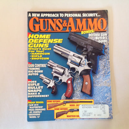 Vintage Jul 1992 Guns & Ammo Magazine Home Defense Guns Gun Control Rifle Bullet Shape Buyer's Guide