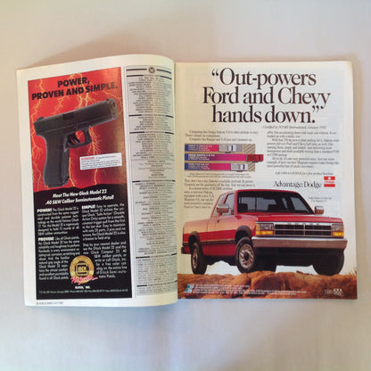 Vintage Jul 1992 Guns & Ammo Magazine Home Defense Guns Gun Control Rifle Bullet Shape Buyer's Guide