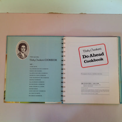 Vintage 1973 Hardcover Betty Crocker's Do-Ahead Cookbook