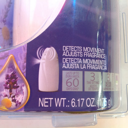 2008 NOS Air Wick Freshmatic Ultra I-Motion Essential Oils Automatic Spray Lavender and Chamomile Relaxation Unopened