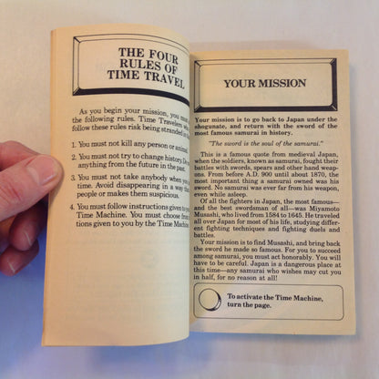 Vintage 1984 Mass Market Paperback Time Machine 3: Sword of the Samurai Michael Reeves Steve Perry Steve Leialoha