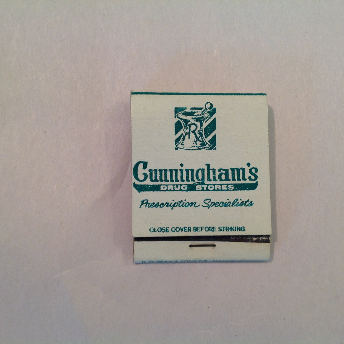 Vintage Cunningham's Drug Stores Where You Know The Price Is Low Matchbook