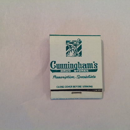 Vintage Cunningham's Drug Stores Where You Know The Price Is Low Matchbook