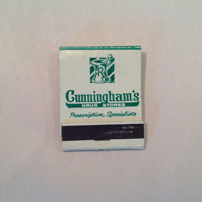 Vintage Cunningham's Drug Stores Where You Know The Price Is Low Matchbook