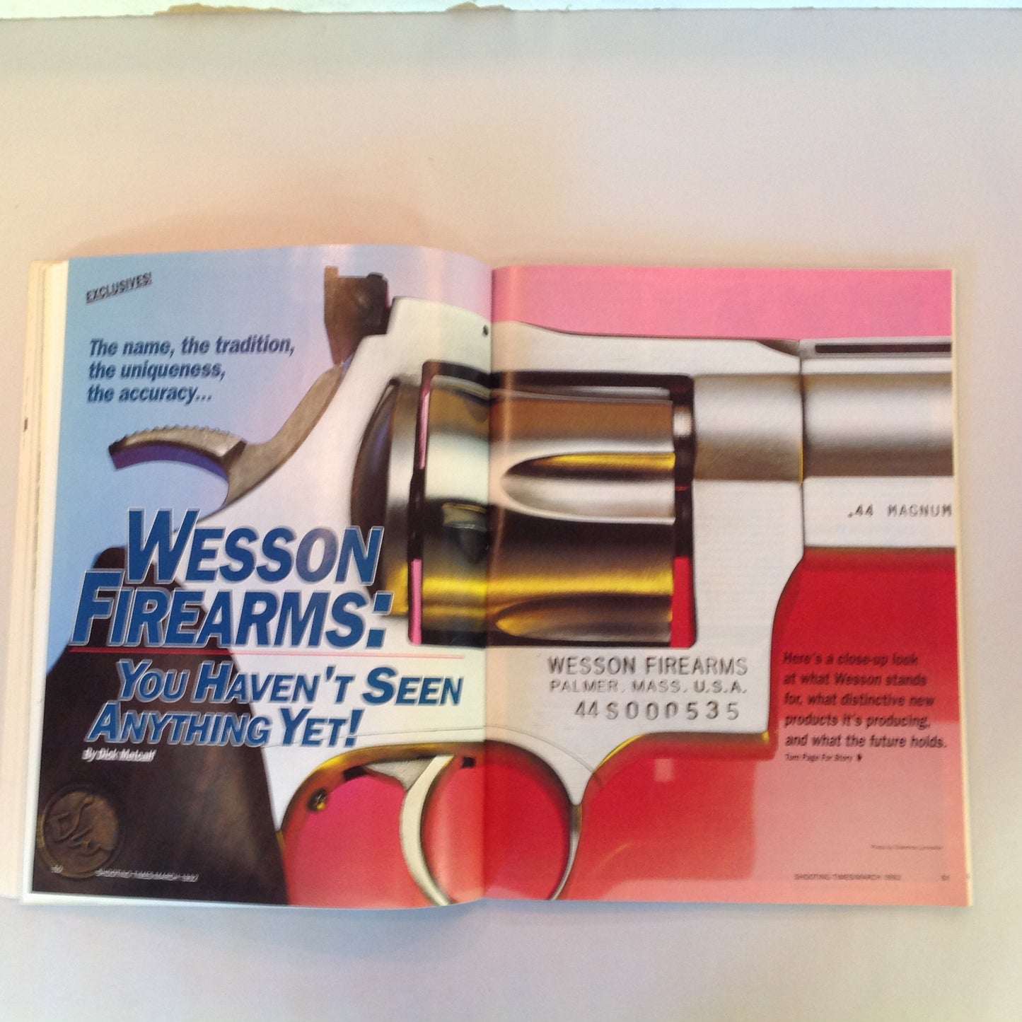 Vintage Mar 1992 Shooting Times Magazine Watch Out for Wesson Guns of Tomorrow