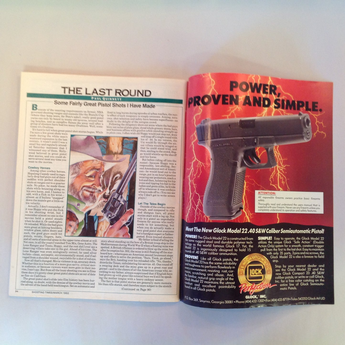 Vintage Mar 1992 Shooting Times Magazine Watch Out for Wesson Guns of Tomorrow