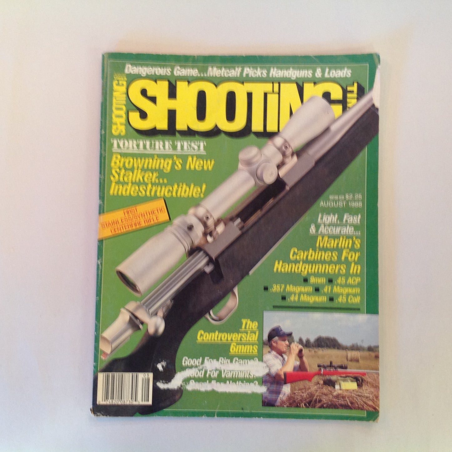 Vintage Aug 1988 Shooting Times Magazine Torture Test Marlin's Carbines for Handgunners Controversial 6mms