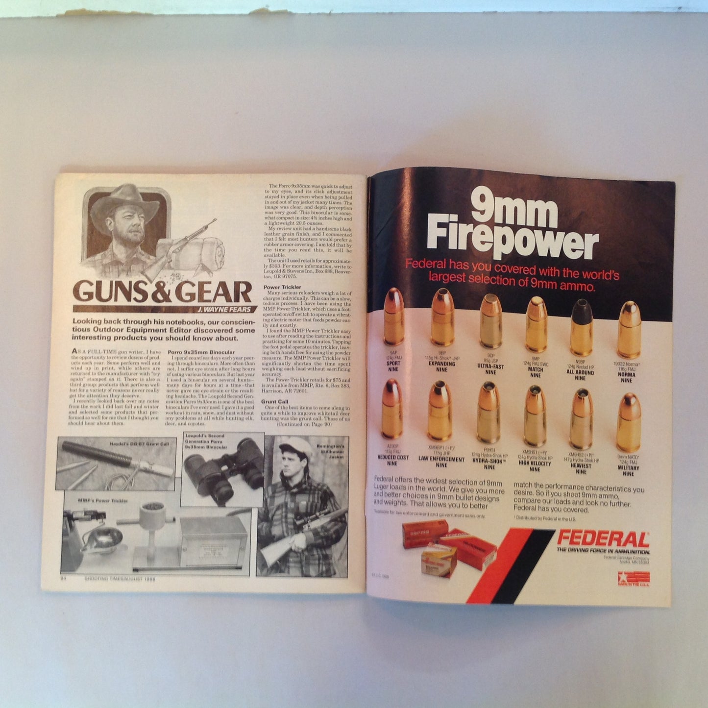 Vintage Aug 1988 Shooting Times Magazine Torture Test Marlin's Carbines for Handgunners Controversial 6mms