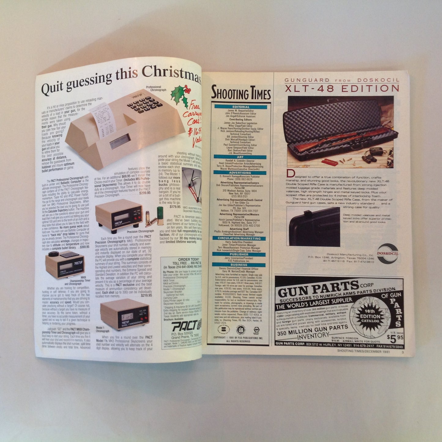 Vintage Dec 1991 Shooting Times Walther New Age Blackpowder Firepower Dream Rifle Perfect .30 Caliber Bullet