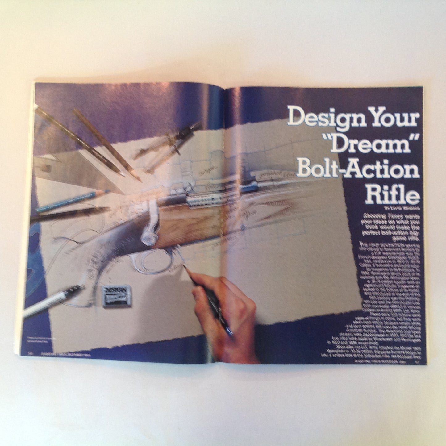 Vintage Dec 1991 Shooting Times Walther New Age Blackpowder Firepower Dream Rifle Perfect .30 Caliber Bullet